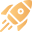 Rocket icon in orange