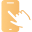 Hand clicking on coin icon