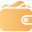 Orange wallet icon
