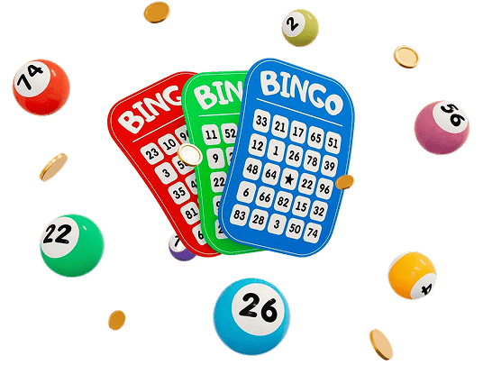 Bingo cards and balls illustration